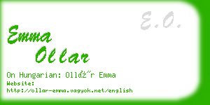 emma ollar business card